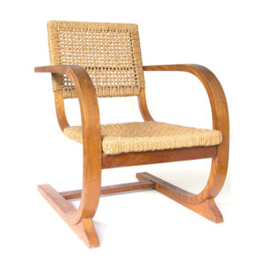 Rope Slung Rare High Back Comfortable Armchair, Bas van Pelt