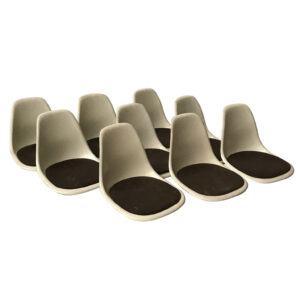 Miller, Set DSS Fiberglass Chairs and Original Cushions, Ray & Charles Eames