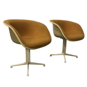 Original La Fonda Chairs by Miller in First Fabric, Ray & Charles Eames