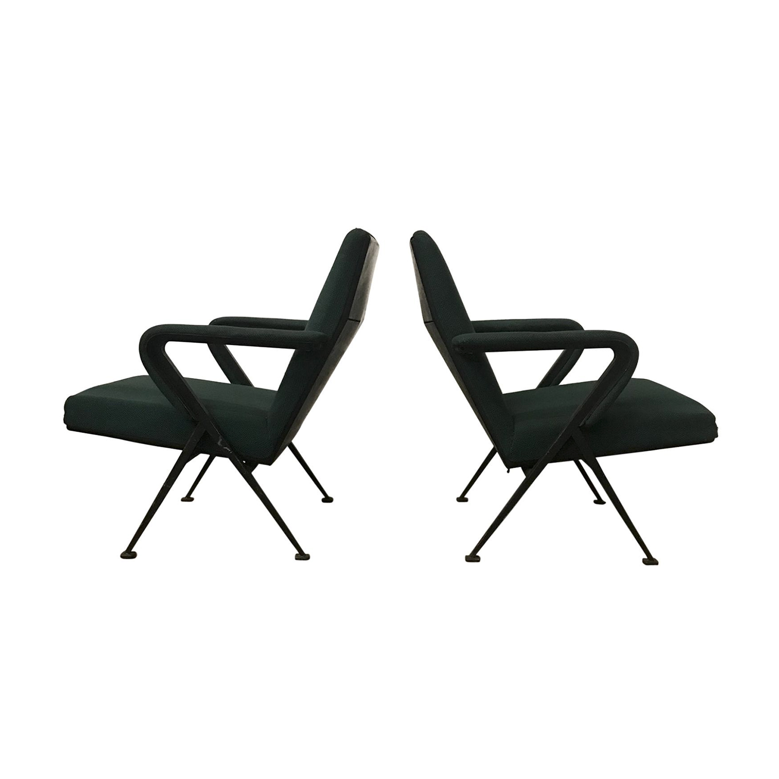 Repose Lounge Armchair Green Upholstery, Friso Kramer, Ahrend