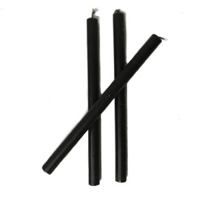 11 Black Candles, 12 pieces for Element Candlesticks Stoff Nagel