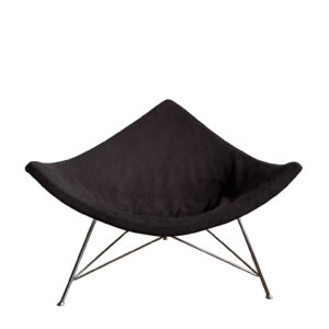 Early, Metal Shell !, Coconut Chair by George Nelson in Brown Upholstery, 1955