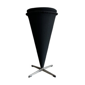 1958, Verner Panton for Rosenthal, Cone High Stool,  Black Lin