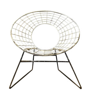 Elegant 1960s Chair in Style of Ferrari and Hardoy Plus Bertoia