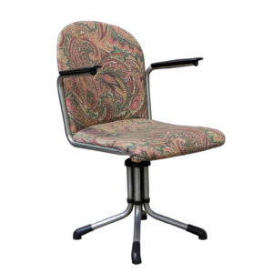 Office Chair 356, Bakelite Armrests and Bailey Fabric, Gispen