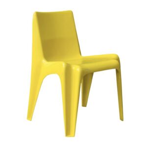 Rare Plastic Organic Chair in Yellow, Batzner, Helmut