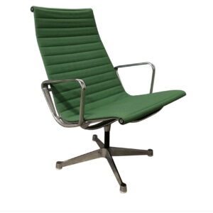 Ray / Charles Eames; Miller, EA 116, Flat Base Easy Chair in Apple Green