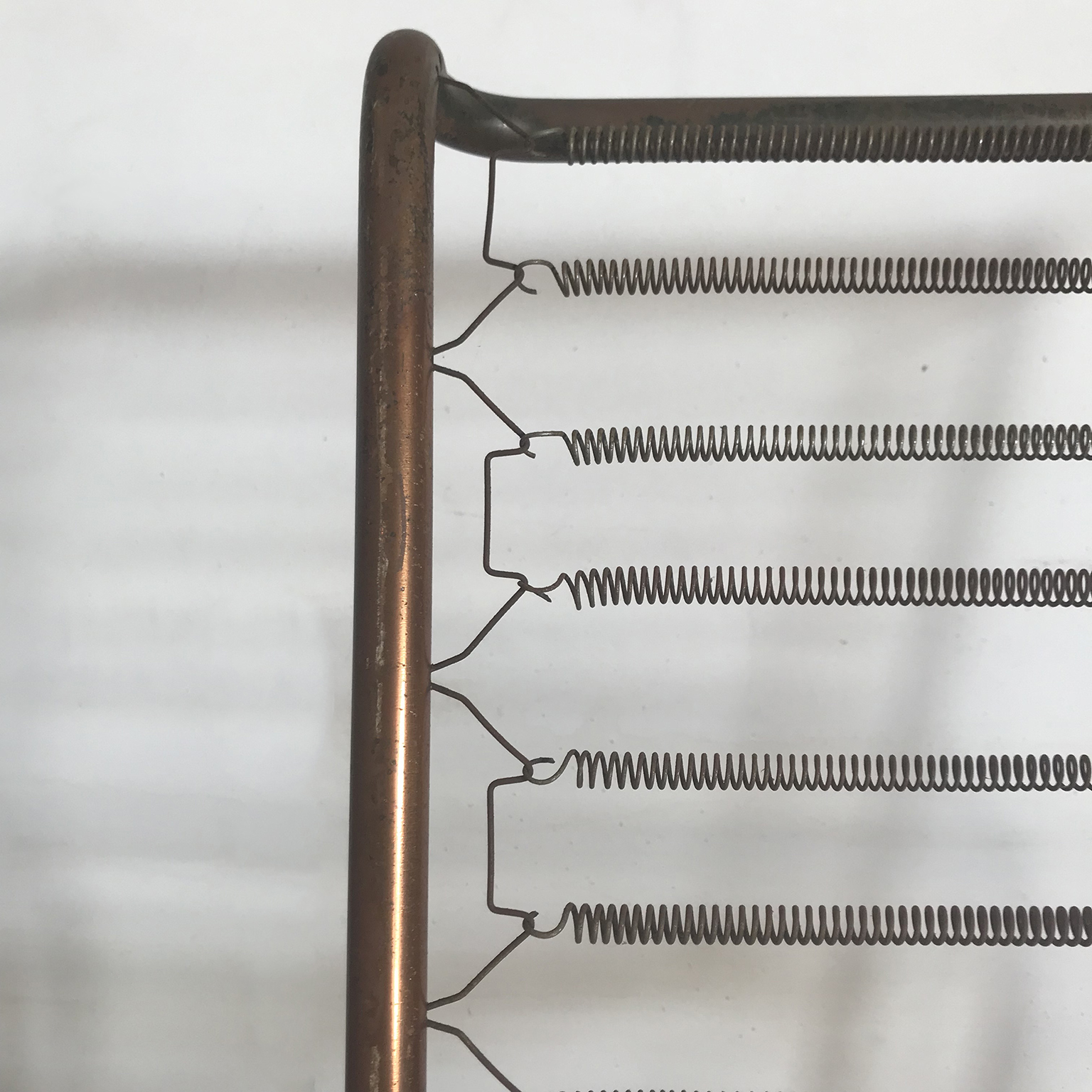 Metal, Red Copper Chair with Wooden Armrests, Paul Schuitema, Fana Metaal - Image 12