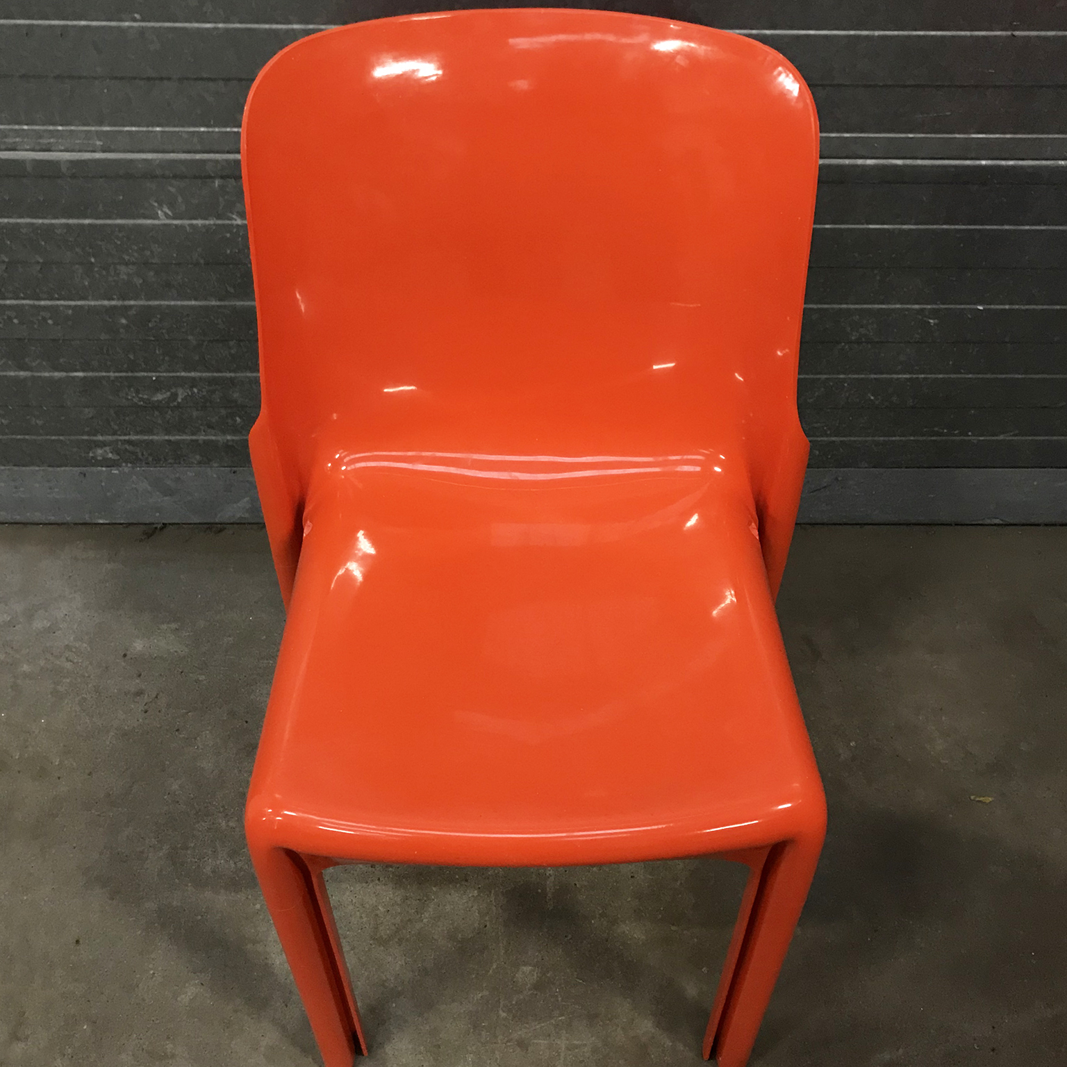 Set of Four Orange Selene Chairs - Image 14