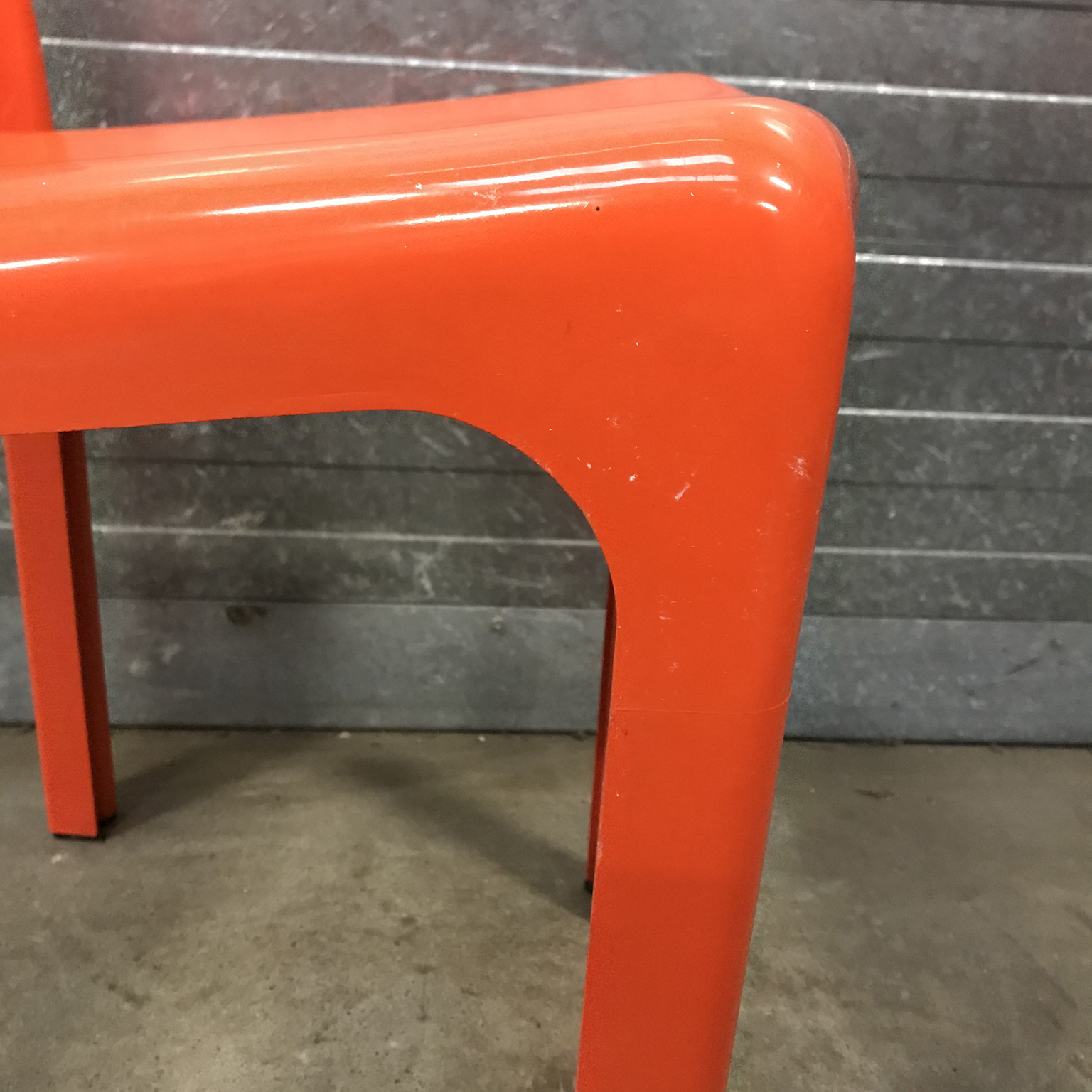 Set of Four Orange Selene Chairs - Image 15