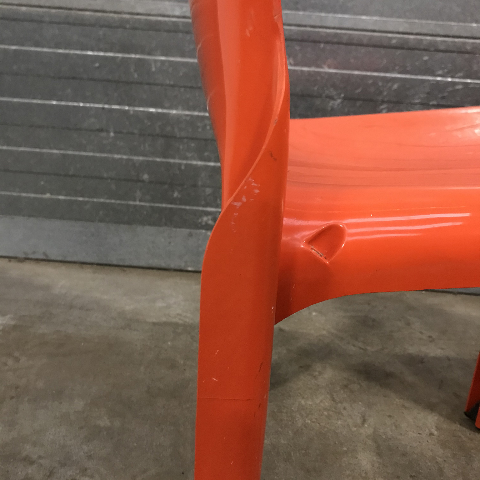 Set of Four Orange Selene Chairs - Image 17