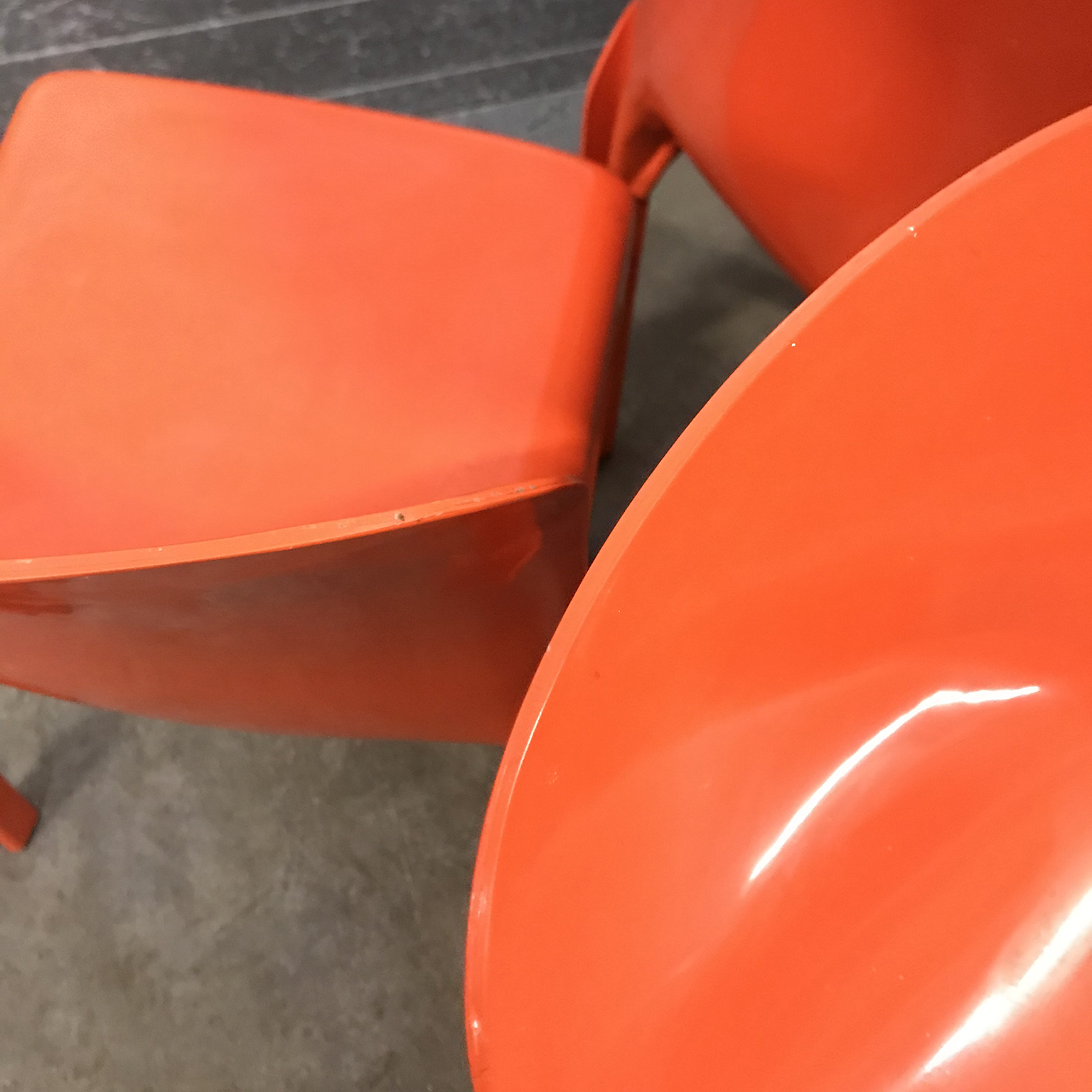 Set of Four Orange Selene Chairs - Image 18