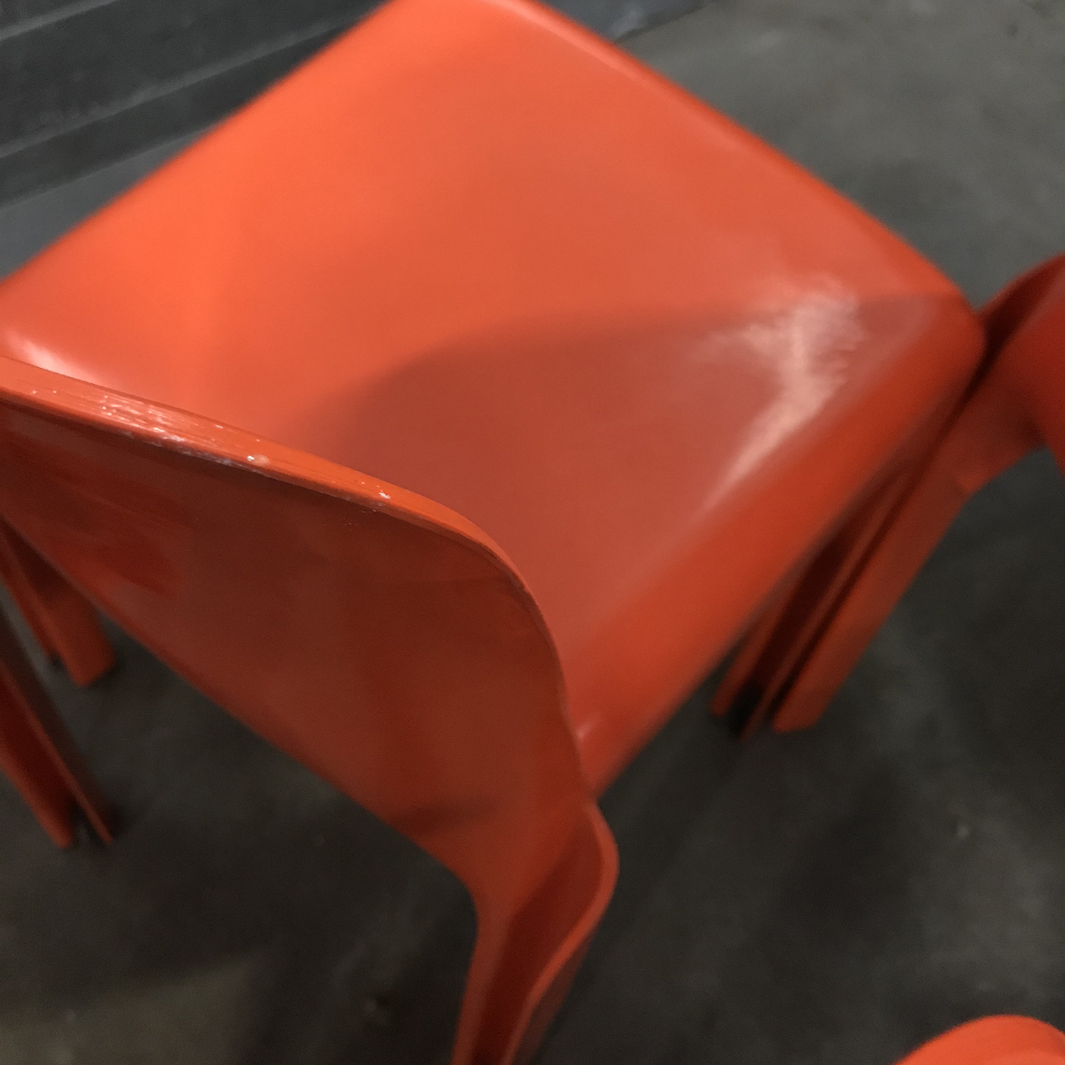 Set of Four Orange Selene Chairs - Image 19