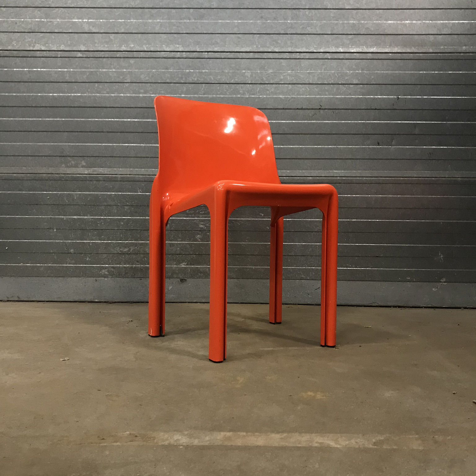 Set of Four Orange Selene Chairs - Image 2