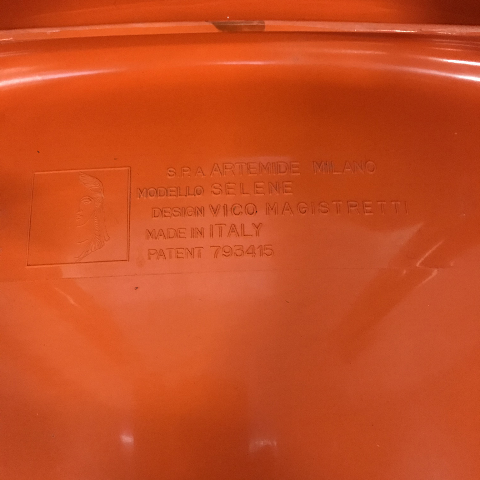 Set of Four Orange Selene Chairs - Image 22