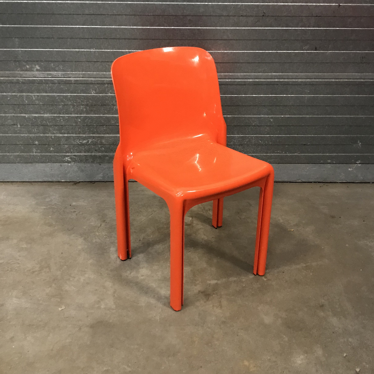 Set of Four Orange Selene Chairs - Image 3