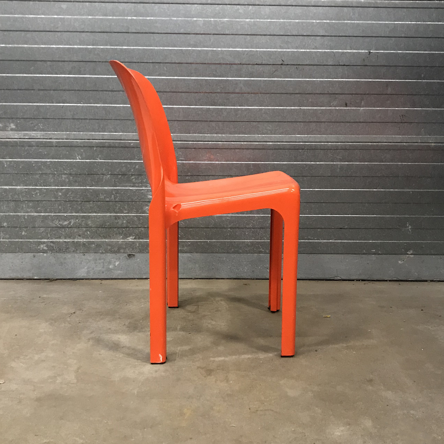 Set of Four Orange Selene Chairs - Image 4