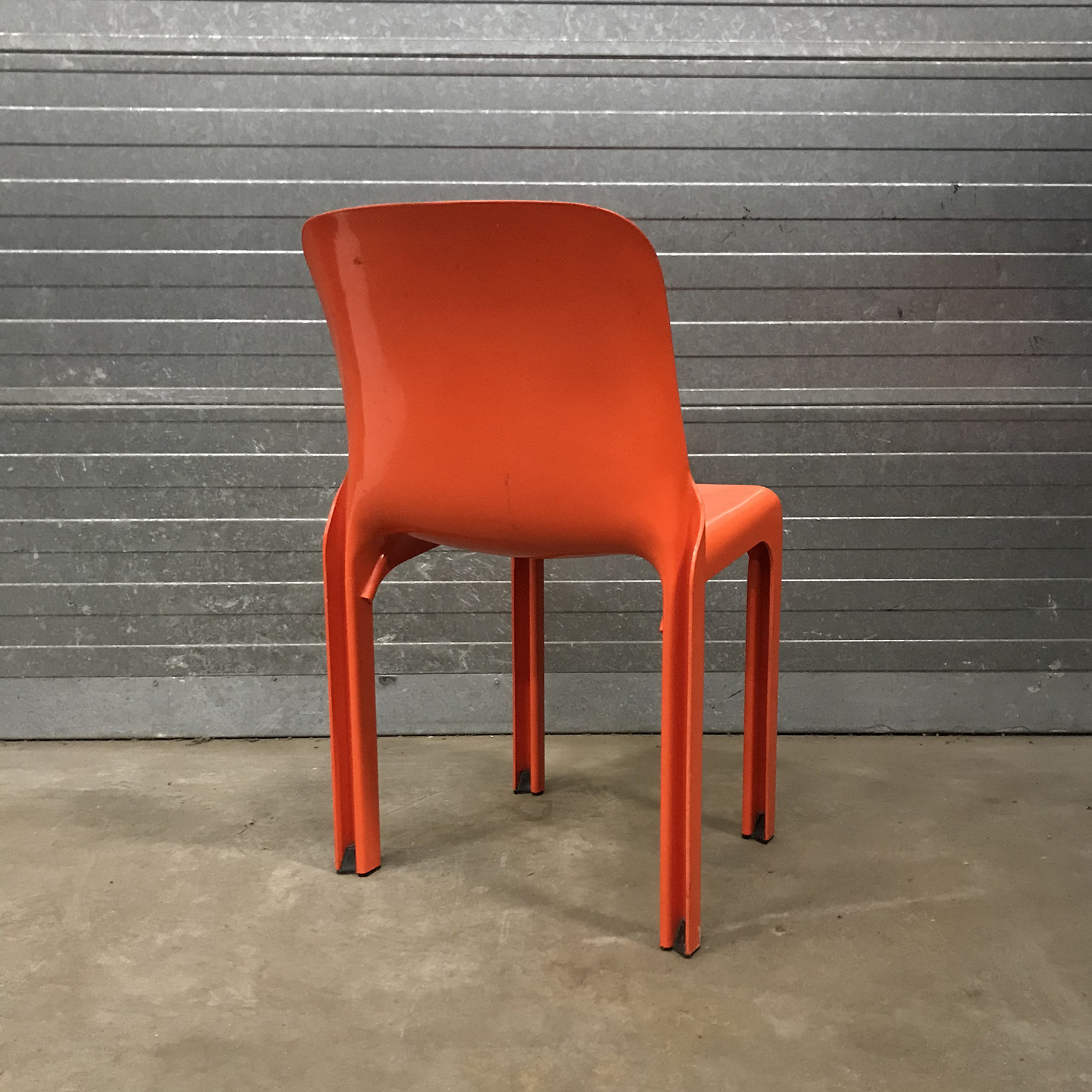 Set of Four Orange Selene Chairs - Image 5