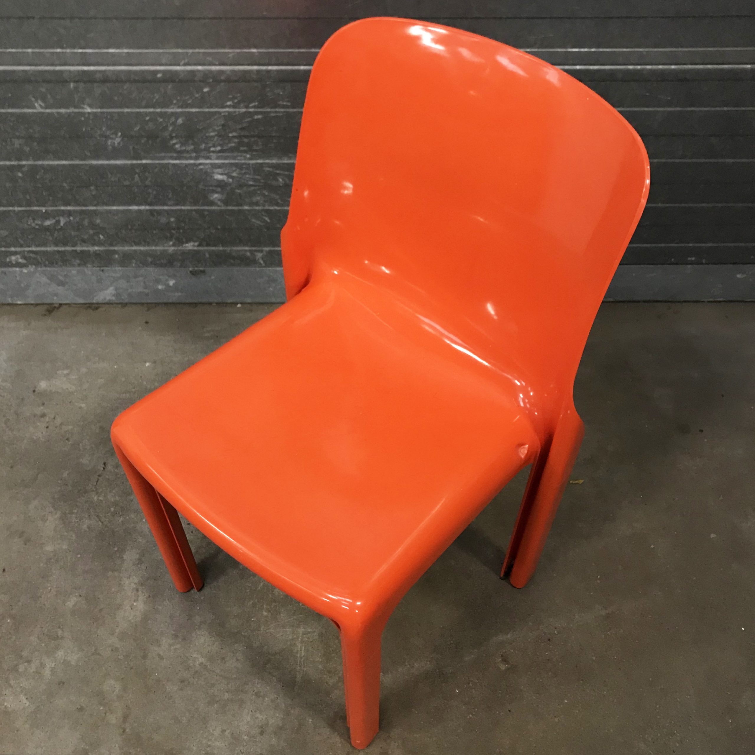 Set of Four Orange Selene Chairs - Image 8