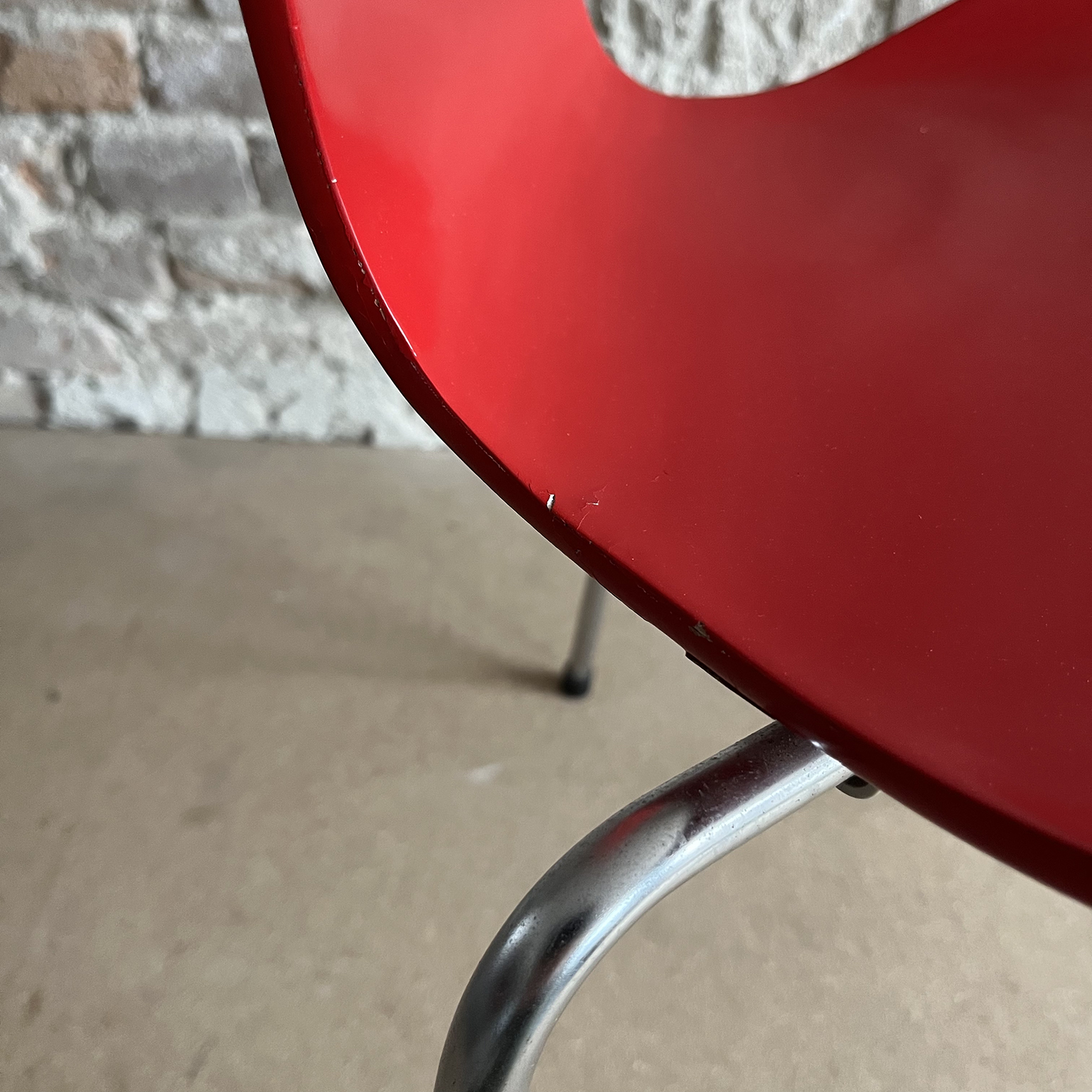 Two Early Vintage Red Painted 3107 Butterfly Chairs, Arne Jacobsen, Fritz Hansen - Image 8