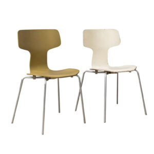 Set of Two Rare Vintage Laminated 3103 Dining Chair, Arne Jacobsen, Fritz Hansen