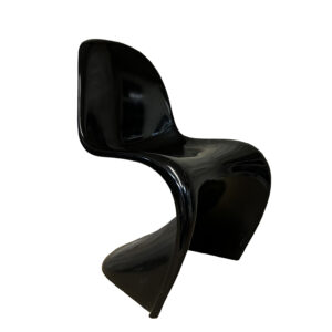 Black Stacking Chair Fiberglas, Verner Panton