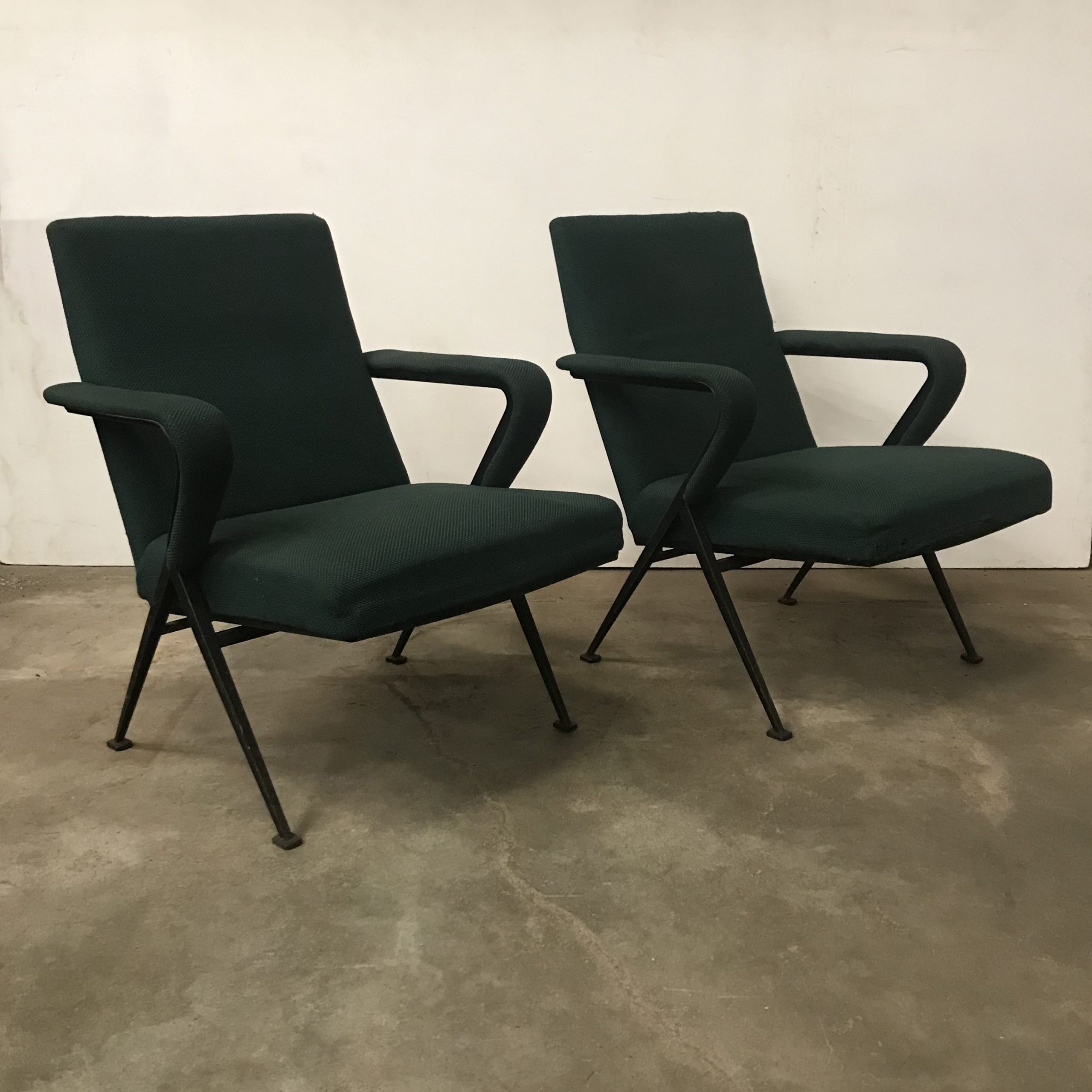 Repose Lounge Armchair Green Upholstery, Friso Kramer, Ahrend - Image 2