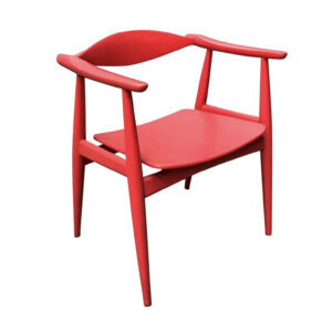 Side Chair in Originally Red Painted Wood, circa 1930