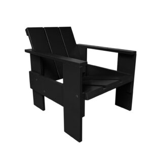 Children Crate Chair in Black by Rietveld in Box
