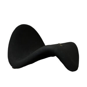 1967, Pierre Paulin, Tongue Lounge chair in Black Upholstery for Artifort
