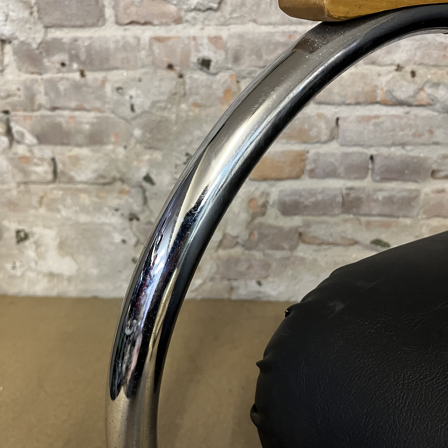 Tubax Armchair in Black Faux Leather - Image 11