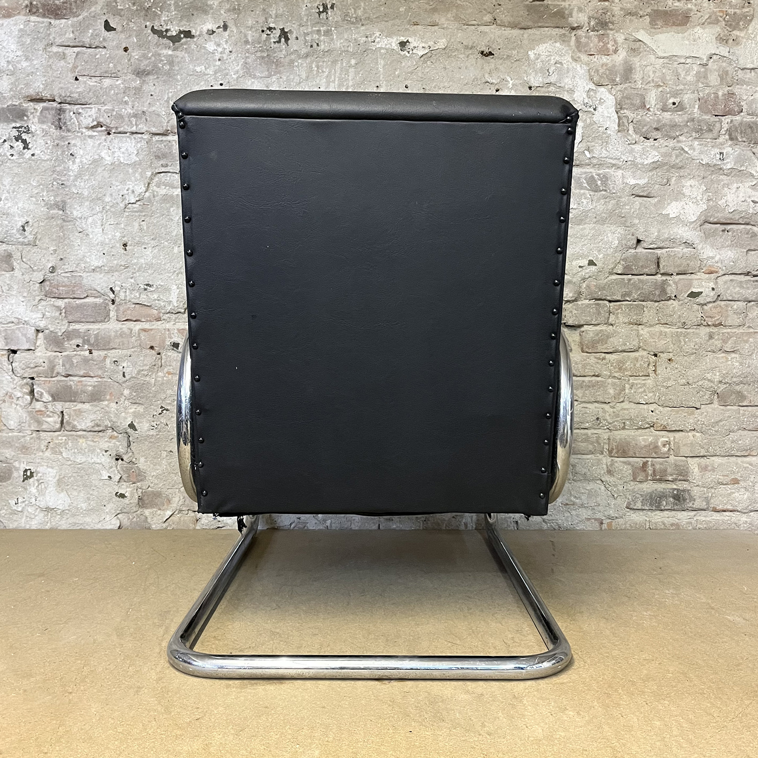 Tubax Armchair in Black Faux Leather - Image 6
