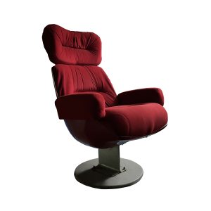 Comfortable Cinema Chair from a Cinema in Paris in Red, ca 1970