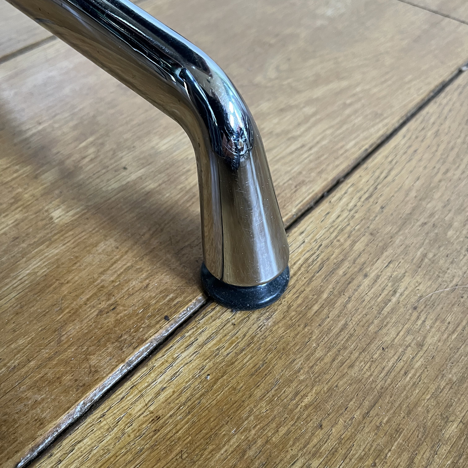 Set of Four Eames Chrome EA 108 in Red Leather, Vitra - Image 13