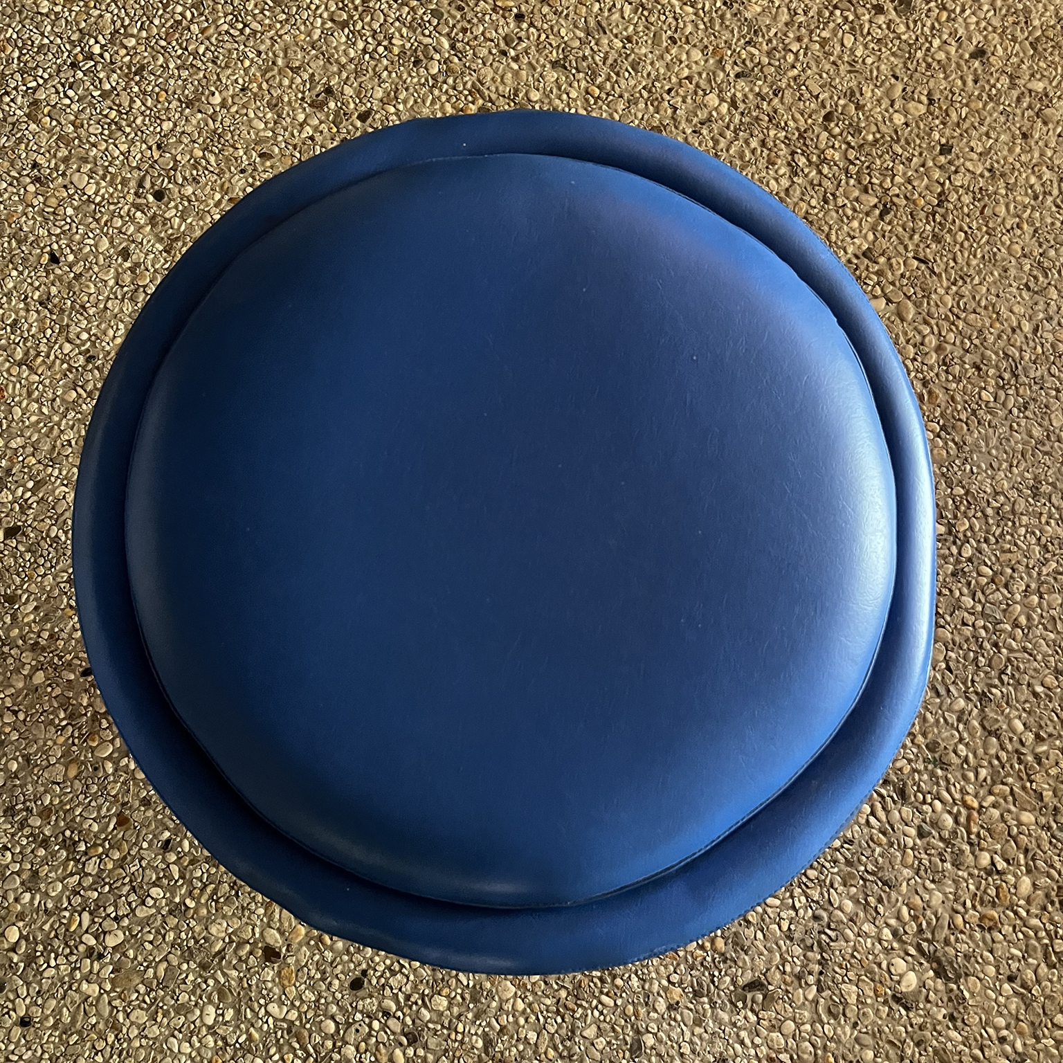 Verner Panton, Blue Artificial Leather Ottoman Cone Chair - Image 11